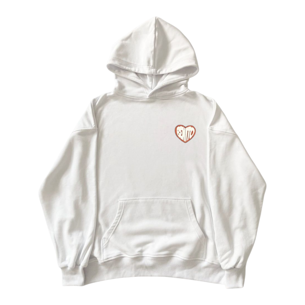 I Love Benito White Hoodie