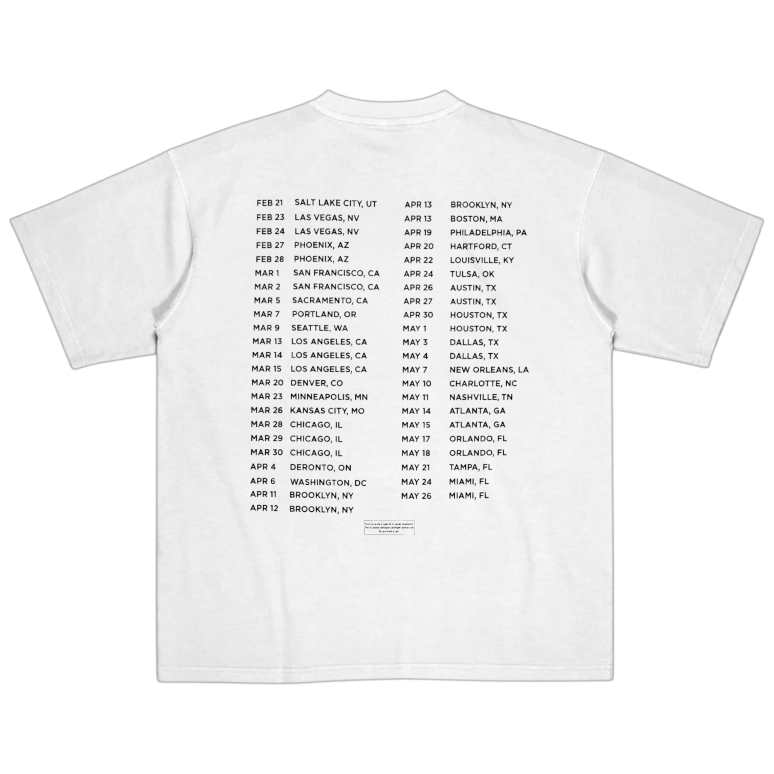 Most Wanted Tour White T-Shirt