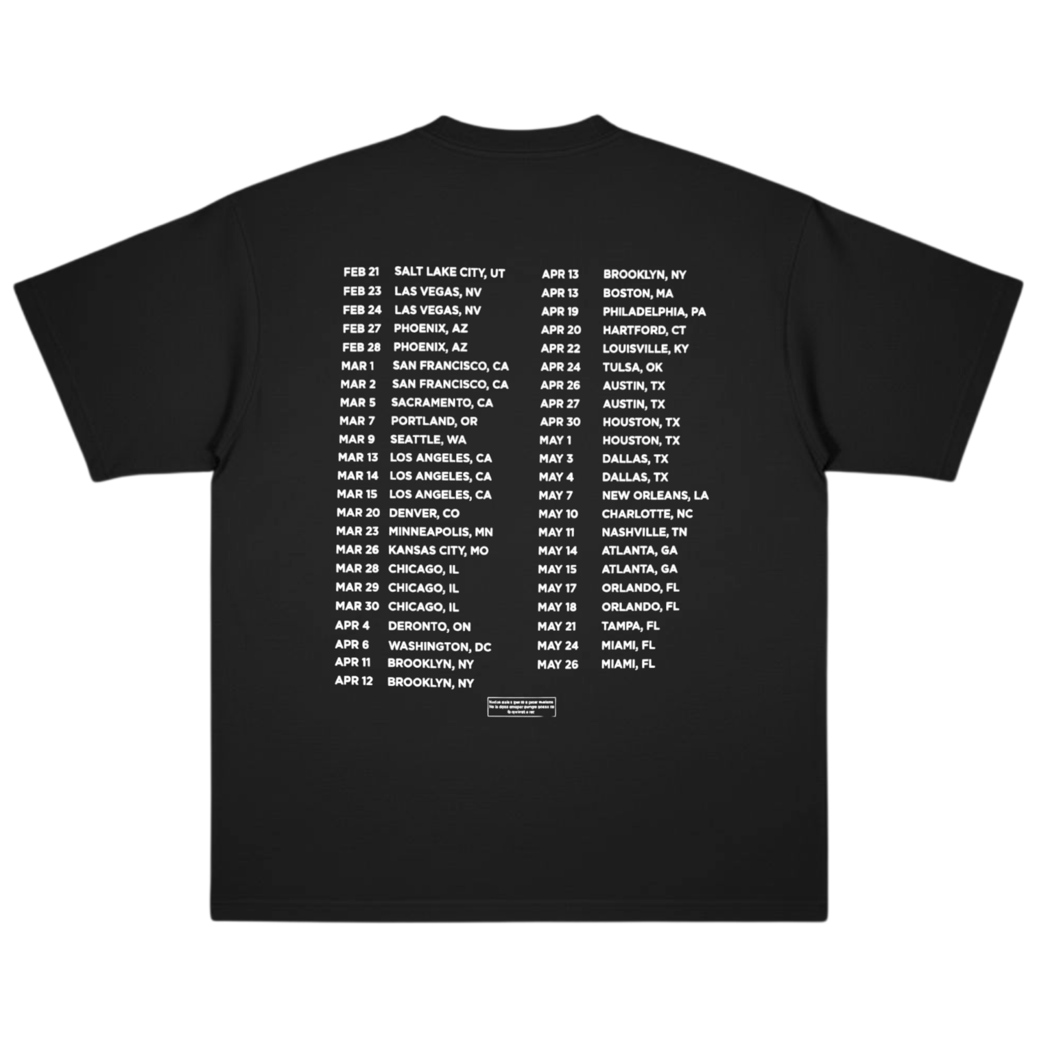 Most Wanted Tour Black T-Shirt