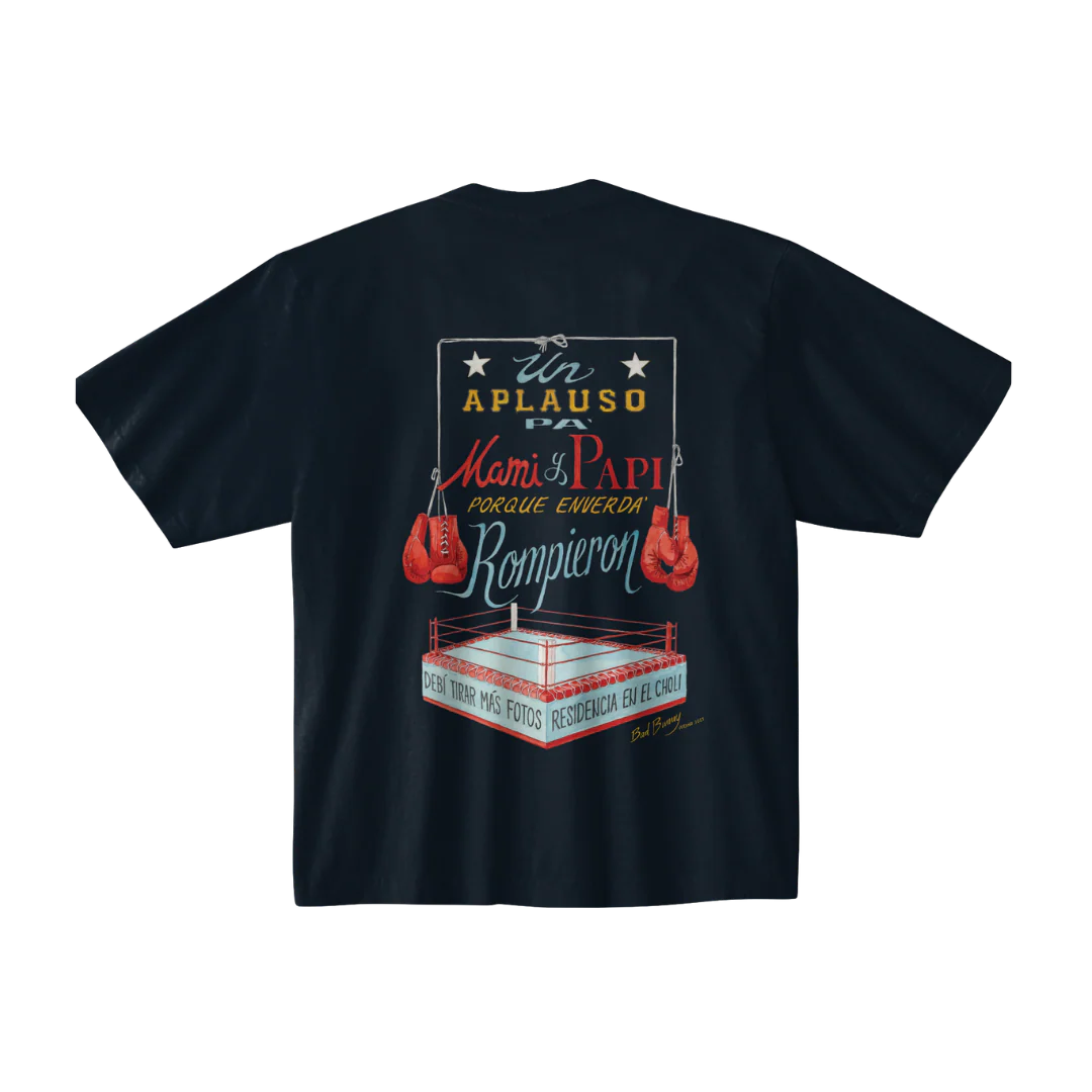 Bad Bunny Boxing Ring Black T-Shirt