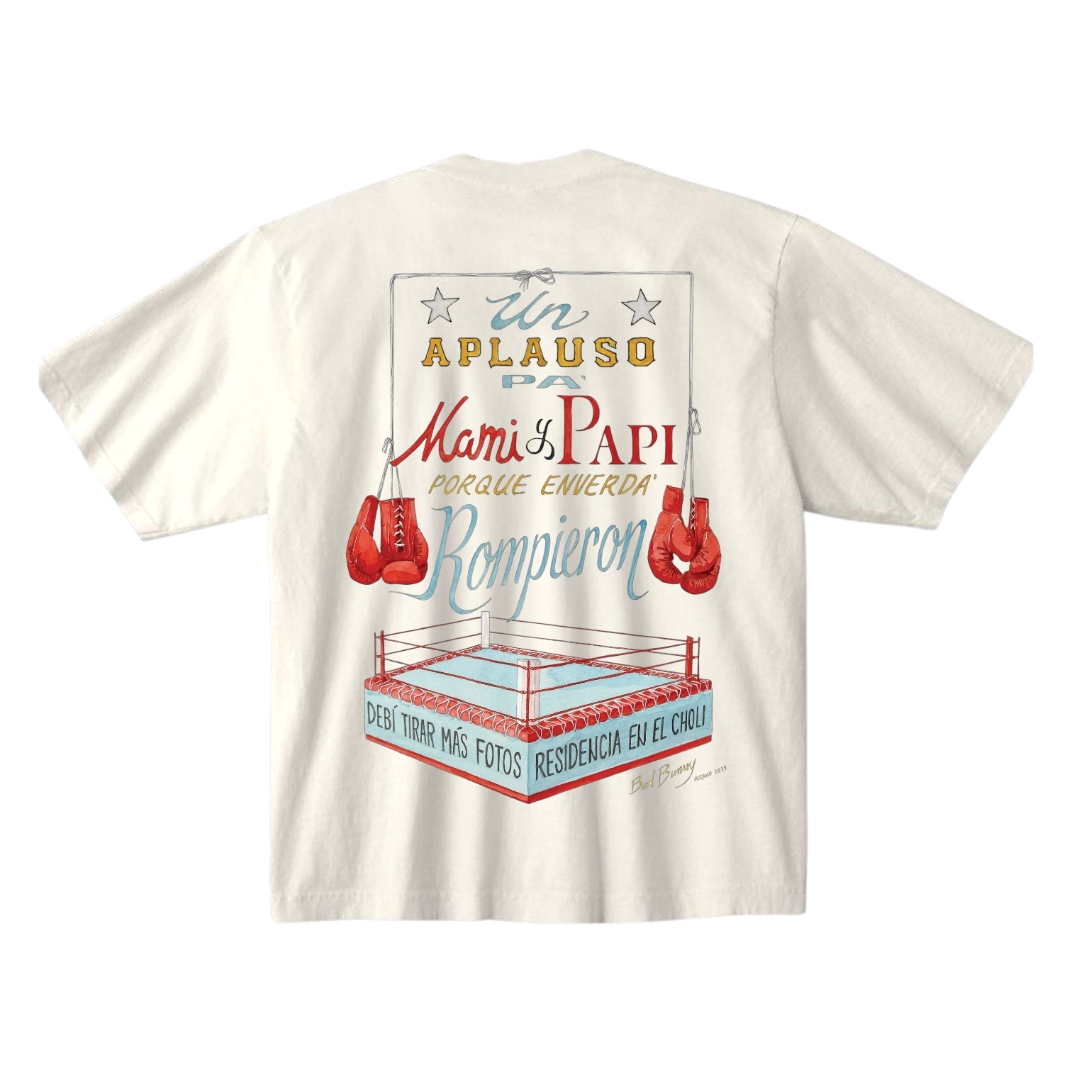 Bad Bunny Boxing Ring White T-Shirt