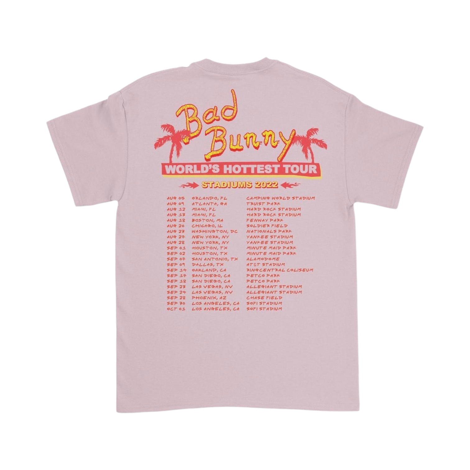 Tee Shirt World's Hottest Tour Pink Edition