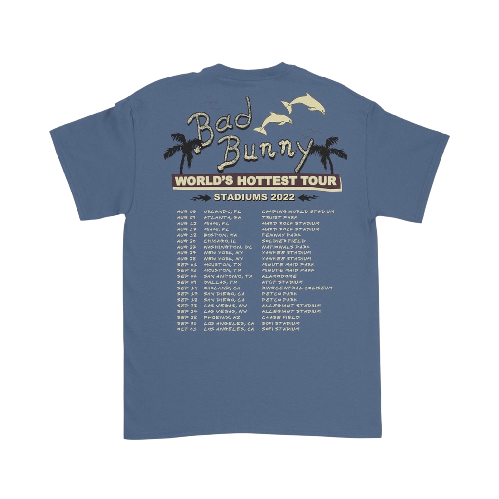 Tee Shirt World's Hottest Tour Silver Blue