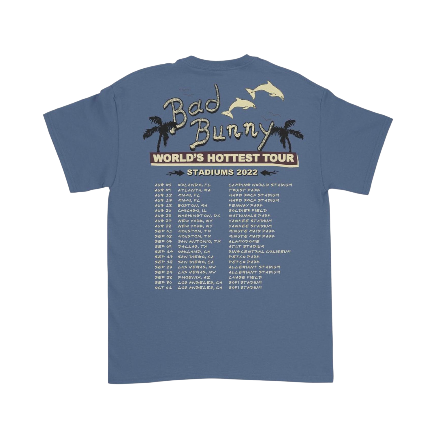 Tee Shirt World's Hottest Tour Silver Blue