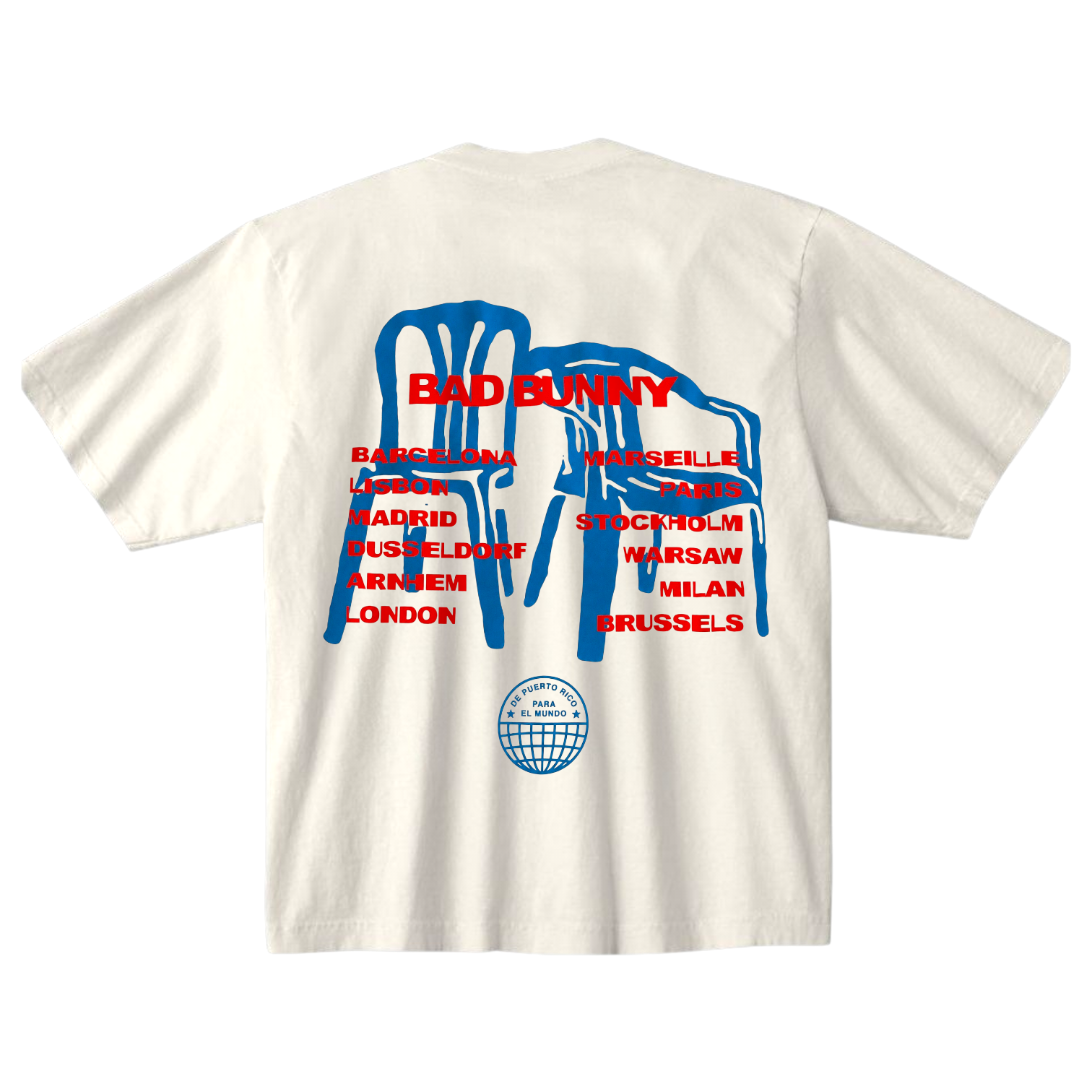 DtMF World Tour Chairs Off-White T-Shirt
