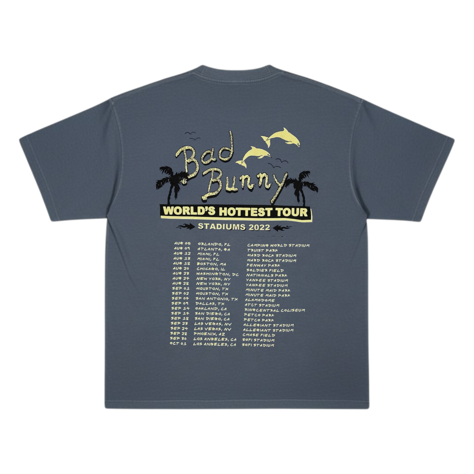 Tee Shirt World's Hottest Tour Silver Blue